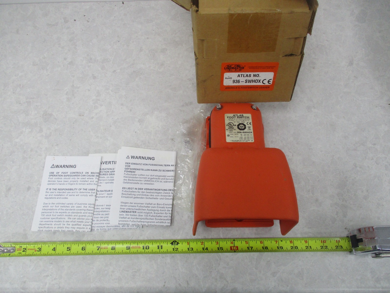 LINEMASTER 936-SWHOX, FOOT SWITCH, XA0058