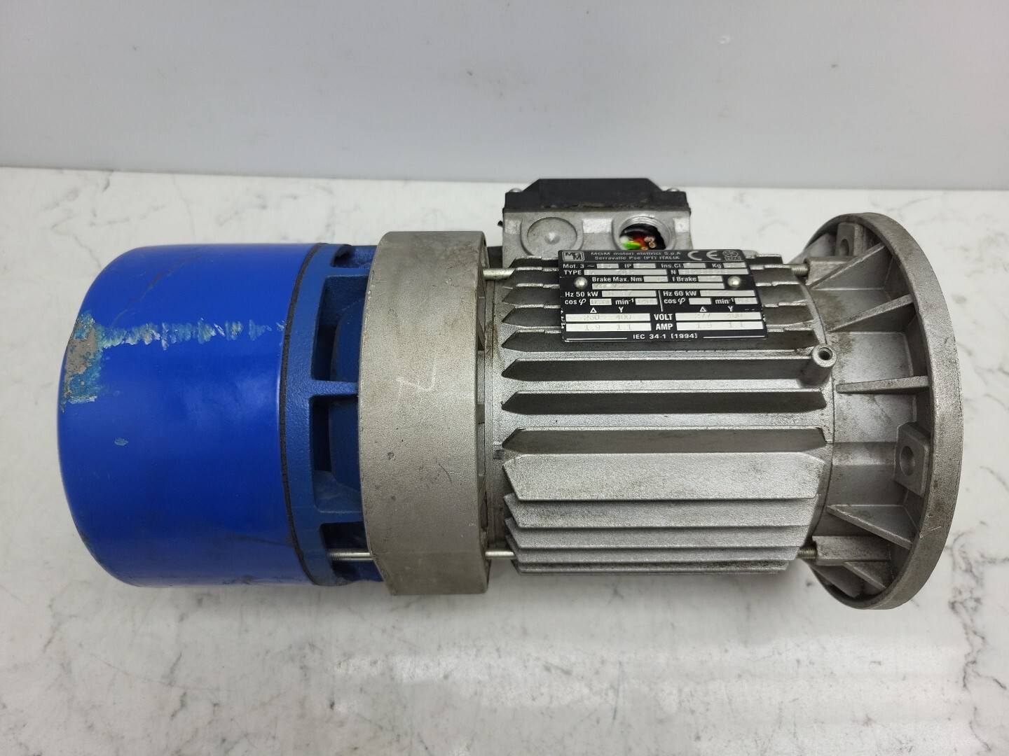 MGM Brake Motor BA 71B4 277/480V IP54 S1 1.9 1.1 Amp