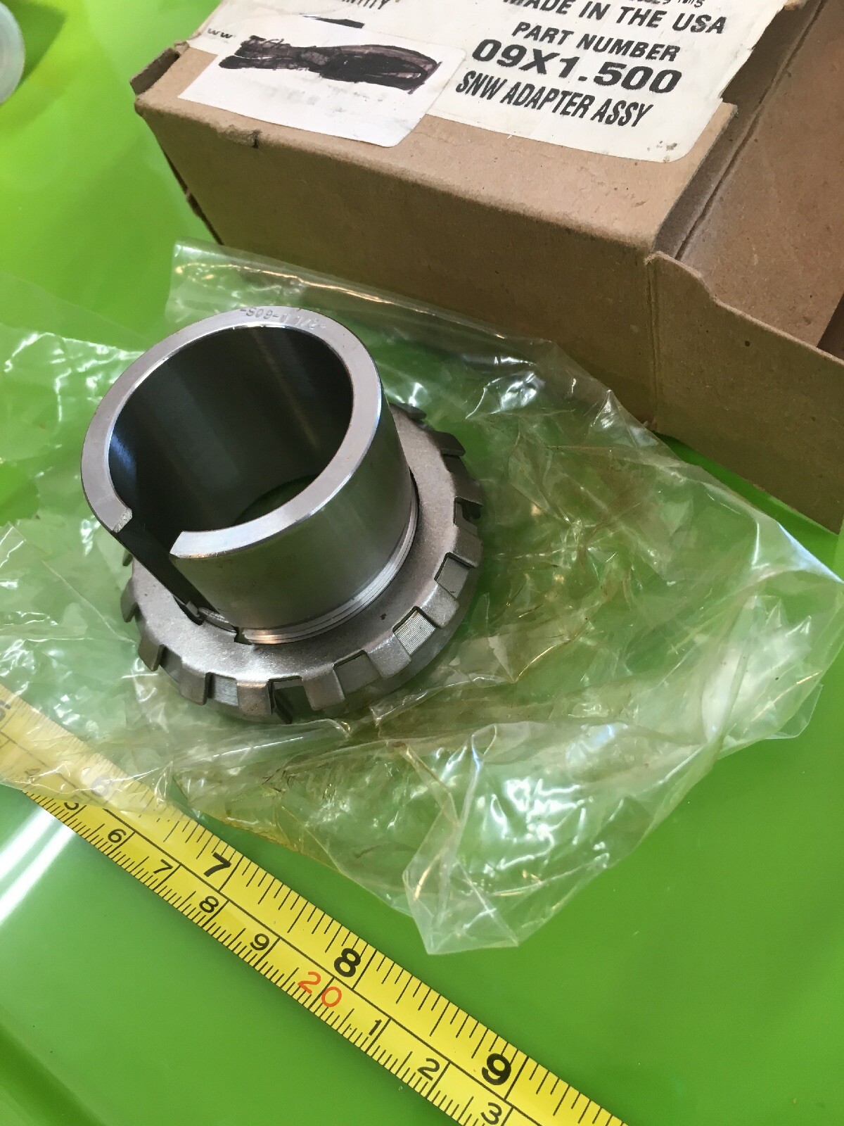 STANDARD 09X1.500 Locknut Adapter Sleeve – 1.5 in Bore Dia., Steel SNW