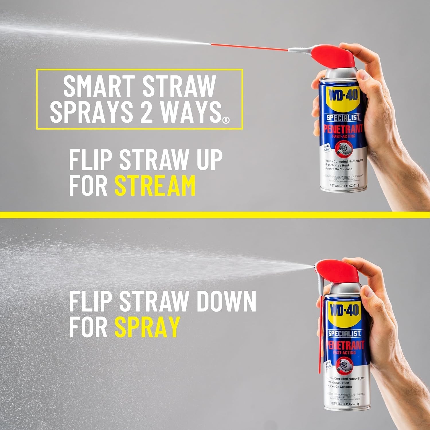 Fast-Acting 11oz Penetrant with Dual Spray Options – 6 Cans for Industrial Use