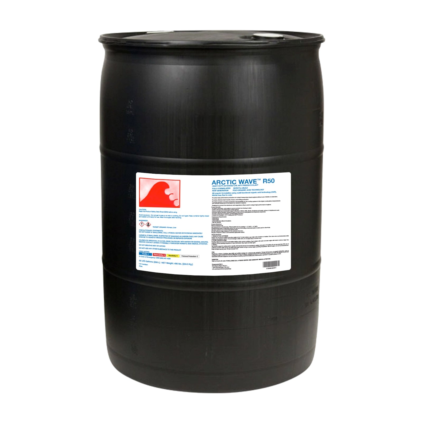 Heavy Duty Extended Life Antifreeze & Coolant – 50/50 – Red – 55 Gallon Drum