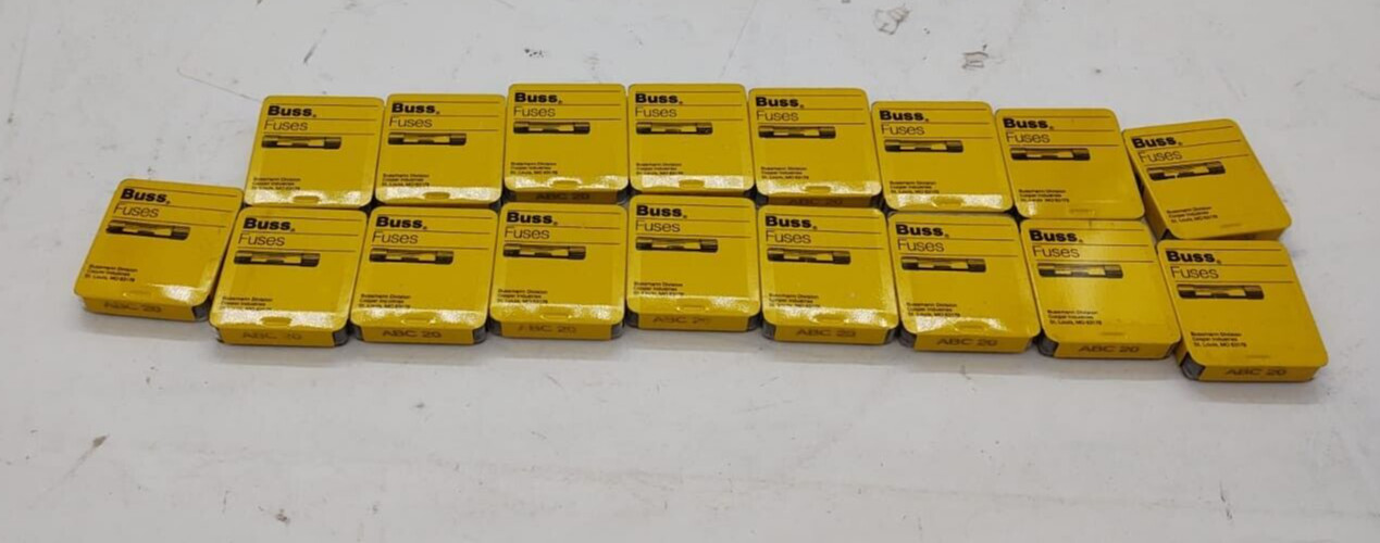 Lot of 17 Buss Fuses ABC 20 – 5 pack (85 total fuses)
