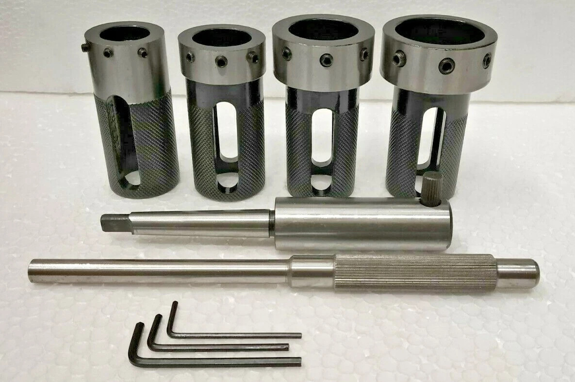 Lathe Tailstock Die Holder Set Of 4 Floating Type MT1 SHANK Holds Metric Die