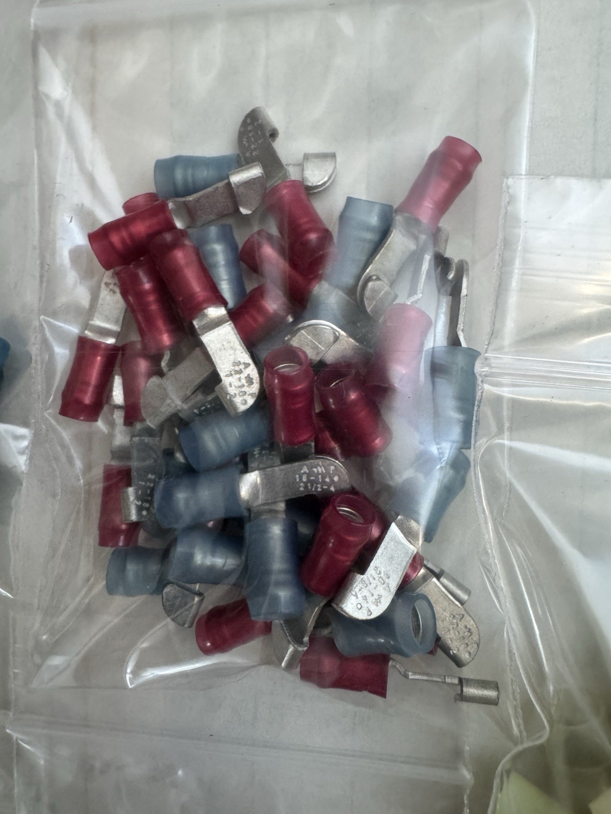 Red, Blue, Yellow Fork Terminal Vinyl Connector & Ring Terminal More Than 400New
