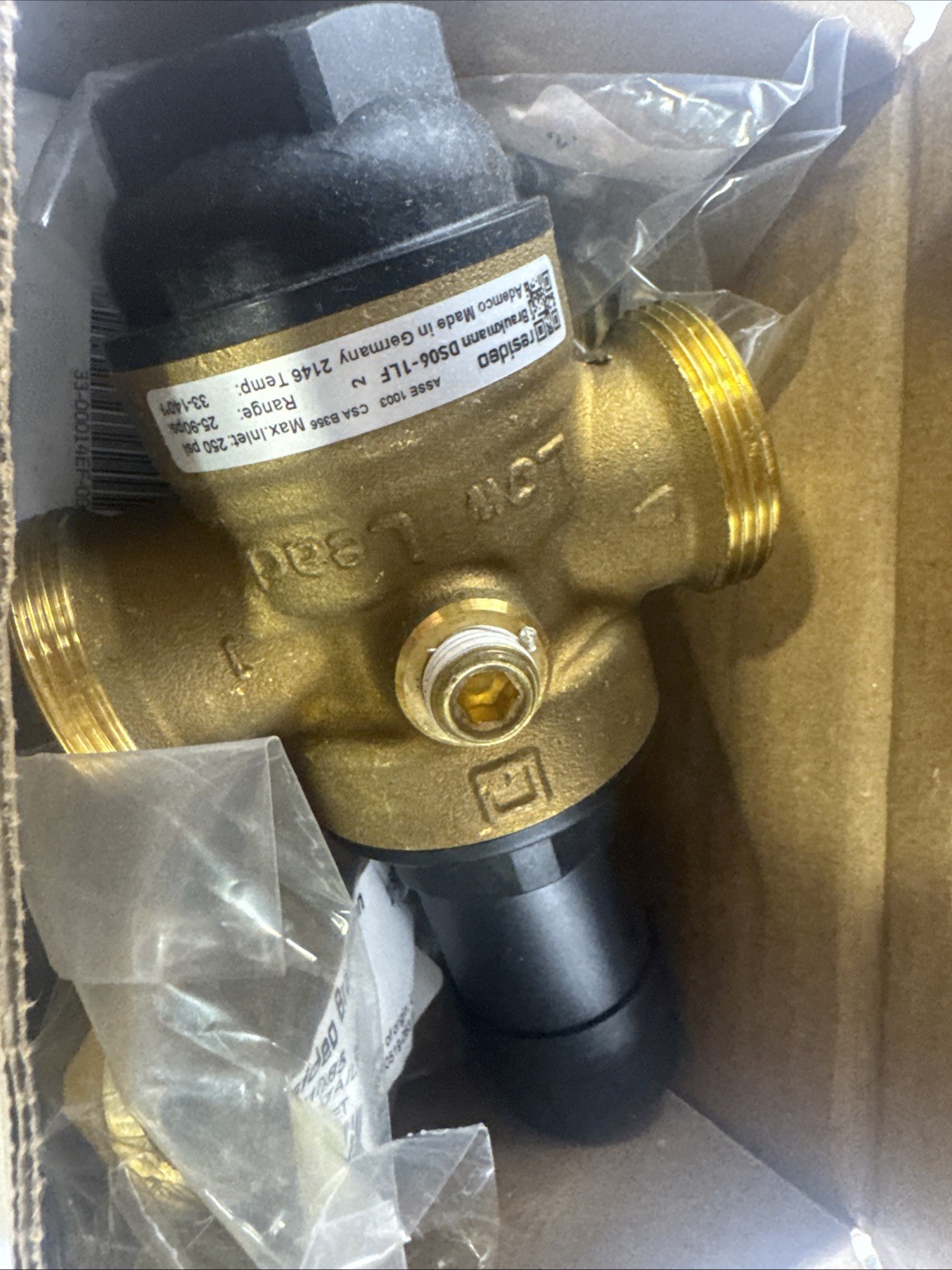 Resideo Braukmann 1″ Dialset PRV Double Union NPT DS06-102-DUT-LF/U