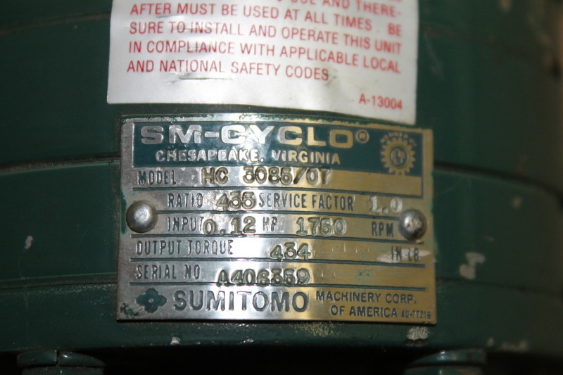 Inline gear reducer, 435:1, 434 inlb, 56C mount, SM-Cyclo HC 3085/07