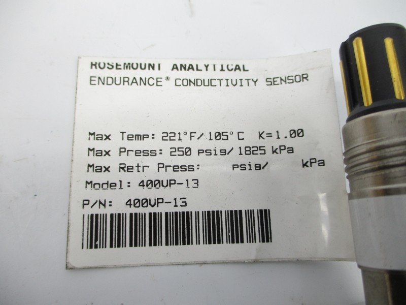 ROSEMOUNT 400VP-13 250PSI 221’F/105’C NSMP