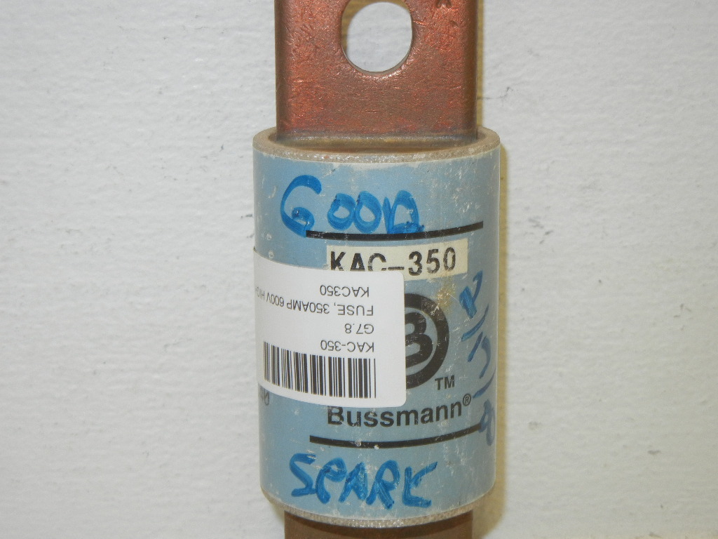 COOPER BUSSMANN KAC-350 USED 350A TRON RECTIFIER FUSE 600V KAC350