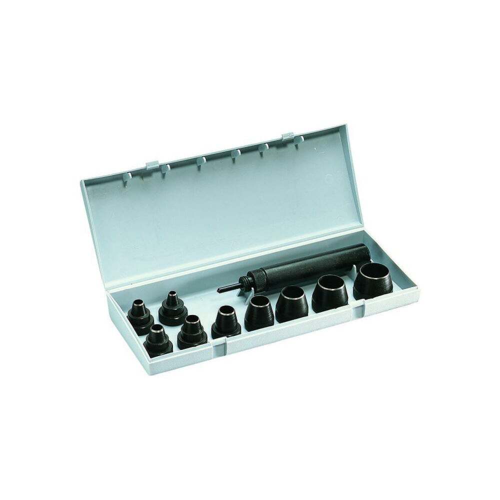 General S1274 Hollow Punch Set: 10 Pc, 0.25 to 1″ Comes in Plastic Case