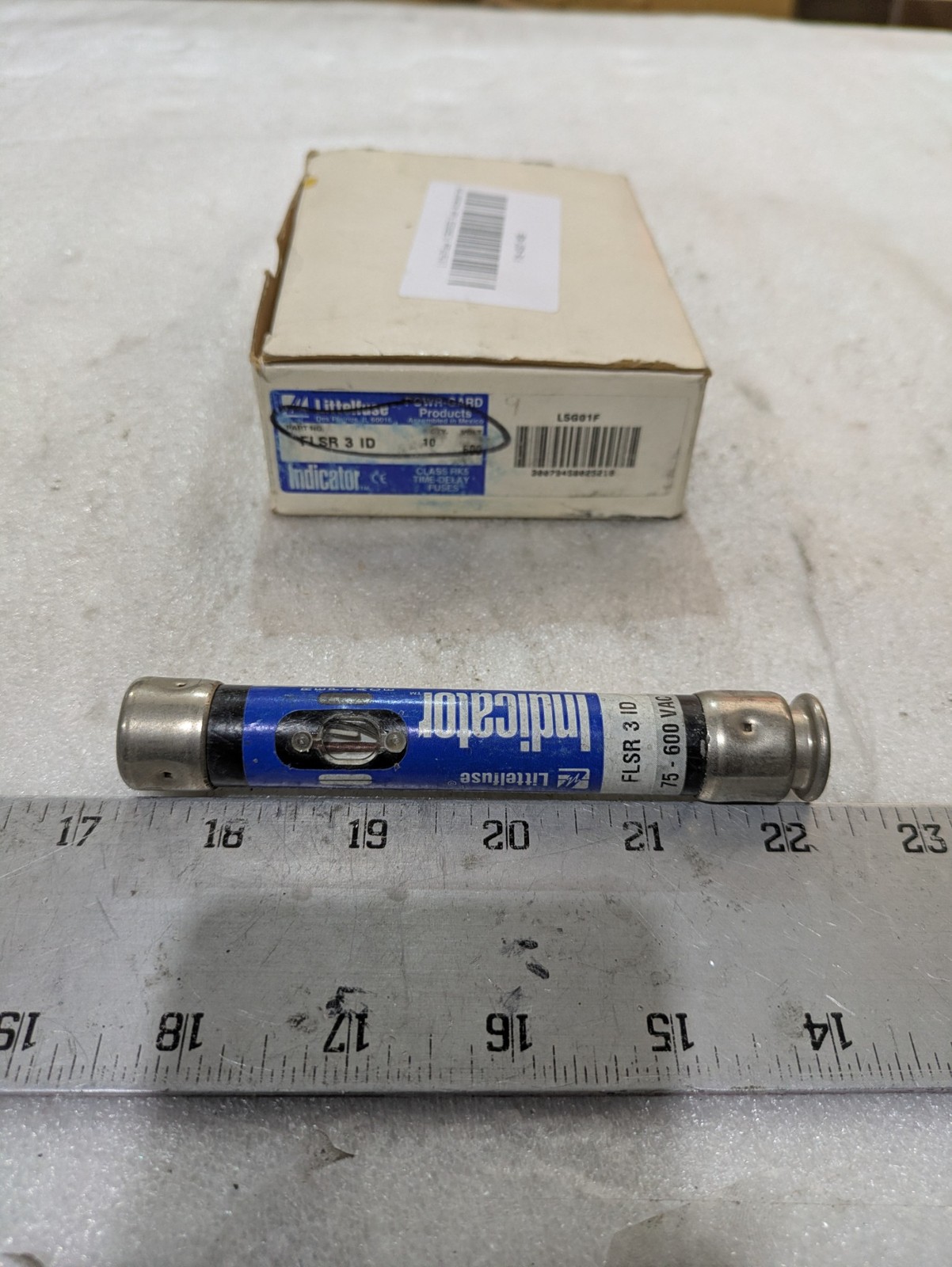 Littelfuse FLSR 3 ID 3A 600V RK5 Dual Element Time-Delay Indicator Fuse LOT OF 9