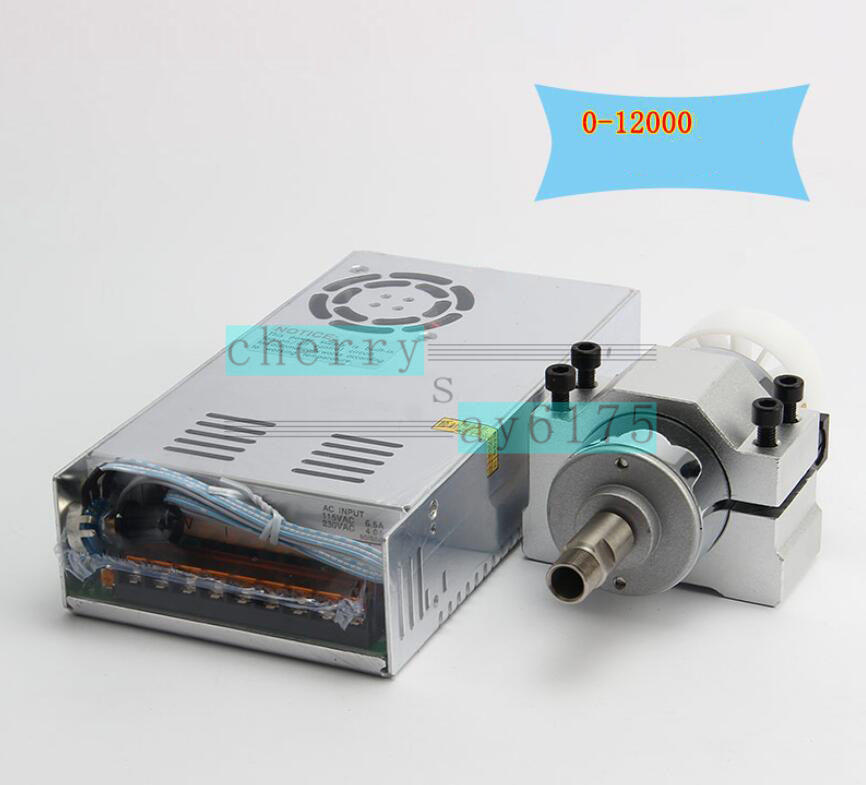 Spindle Motor 0.4Nm ER11 DC12-48V+Power Supply+Mount Bracket CNC Router Kit 300W