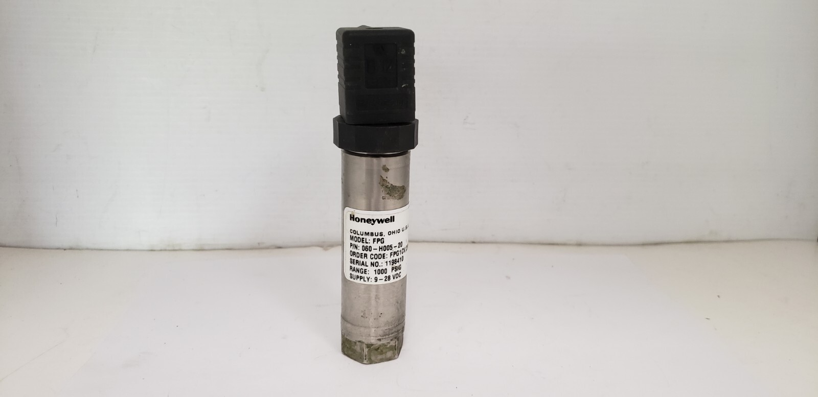 HONEYWELL 060-H005-20 PRESSURE TRANSDUCER, MODEL FPG, 1000 PSIG RANGE, 9-28VDC