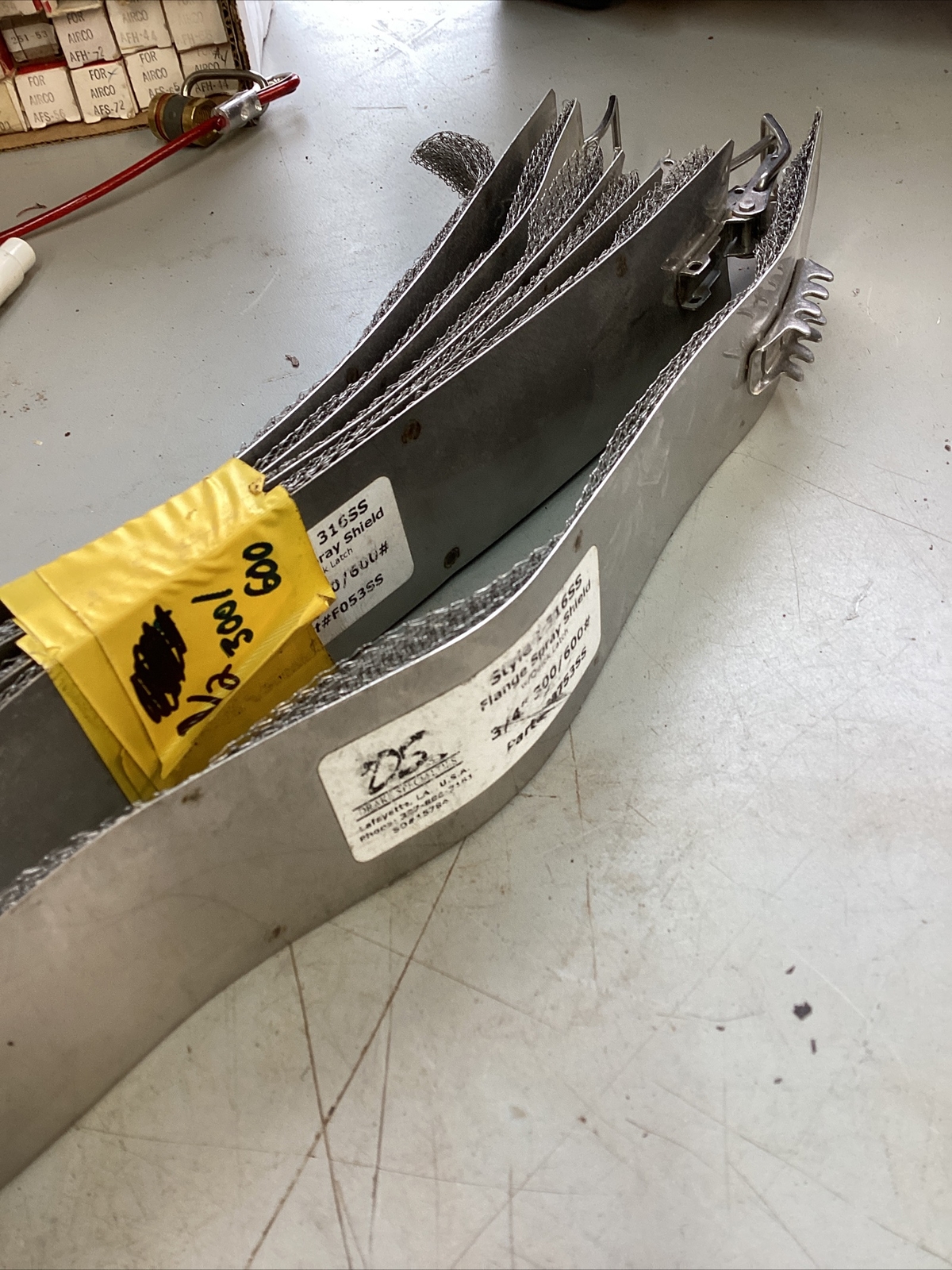 SIX 1/2”-300/600# Drake S/N F053SS Flange Spray Shield Quick Clamp Style I316SS