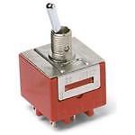Littelfuse/C&K 9221SH3Z4QD Switch Toggle ON ON DPDT Round Lever Quick Conn 10…