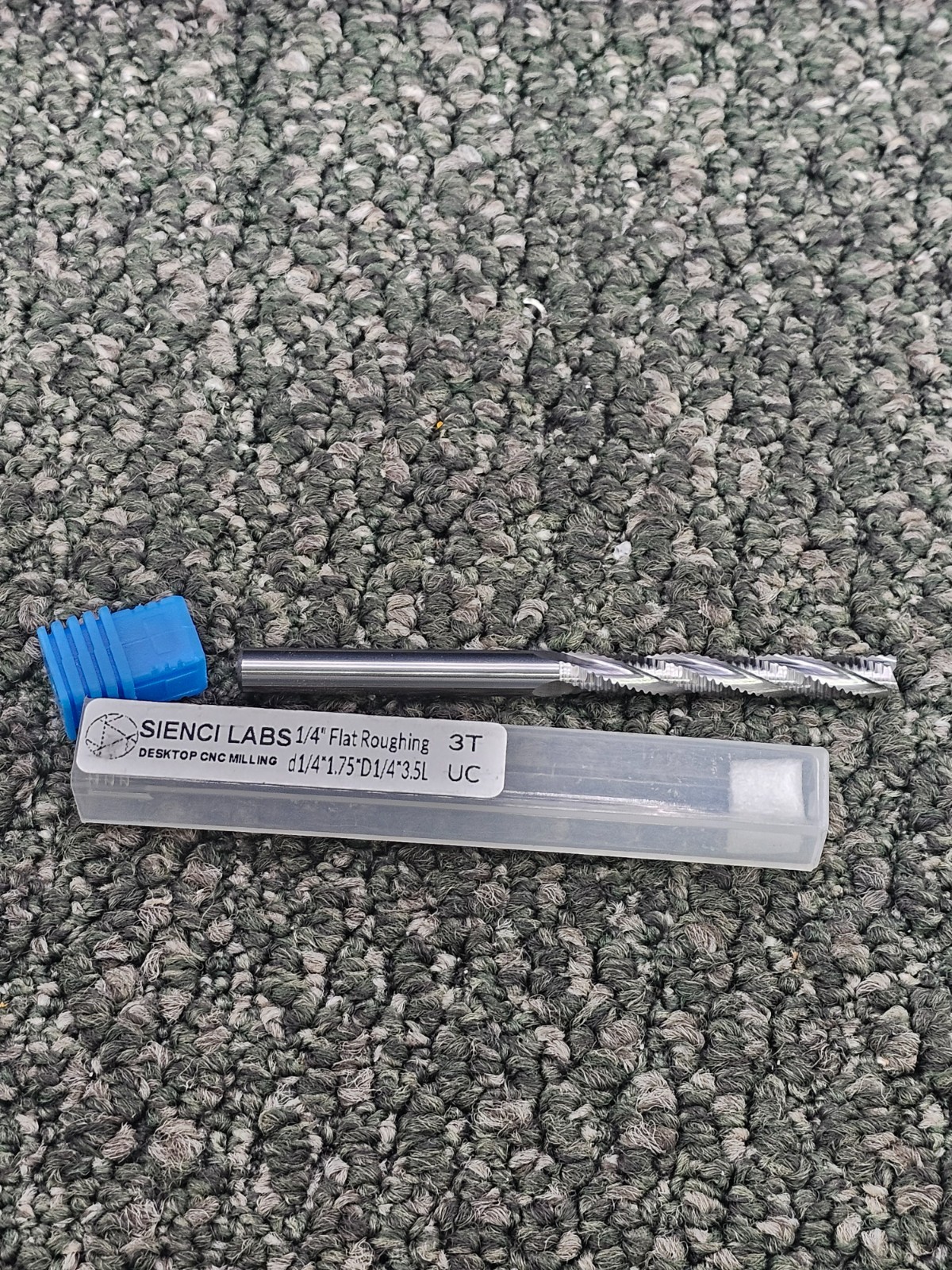 Scienci Labs 1/4-inch 3-Flute Flat Roughing End Mill 3-1/2 inch Overall Length