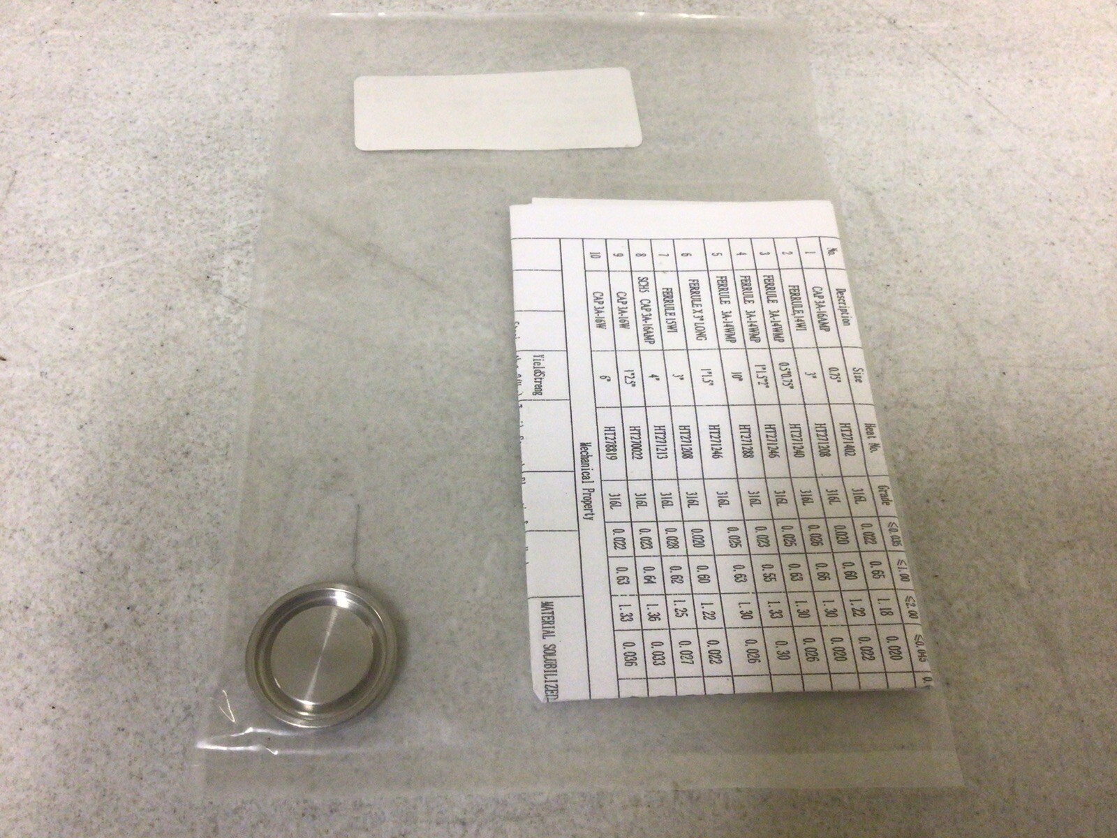 NEW, ANDRON STAINLESS SS316L QUICK CLAMP STYLE CAP TUBE FITTING .5″ & .75″ CLAMP