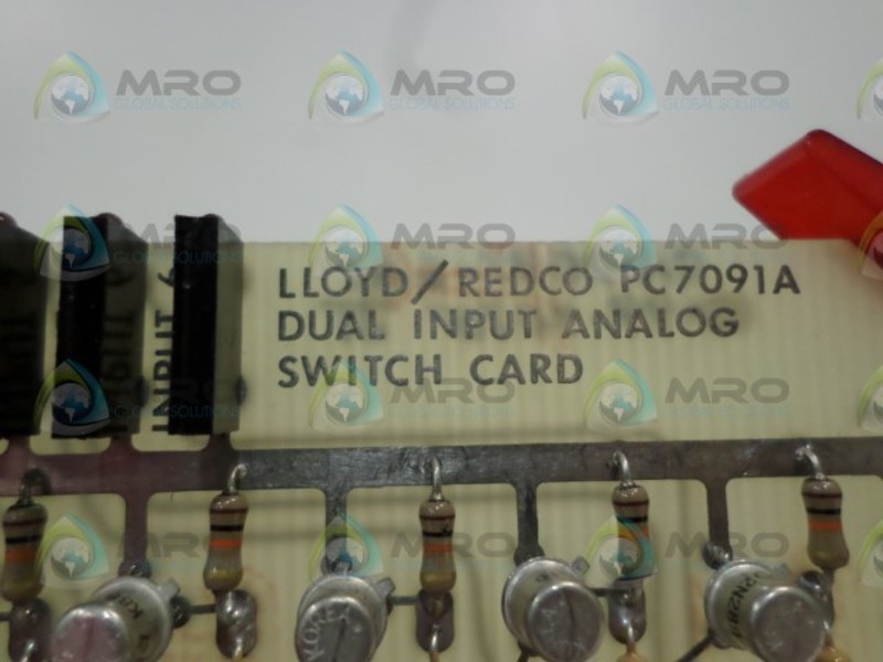 LLOYD CONTROLS REDCO PC7091A DUAL INPUT ANALOG SWITCH CARD UNMP