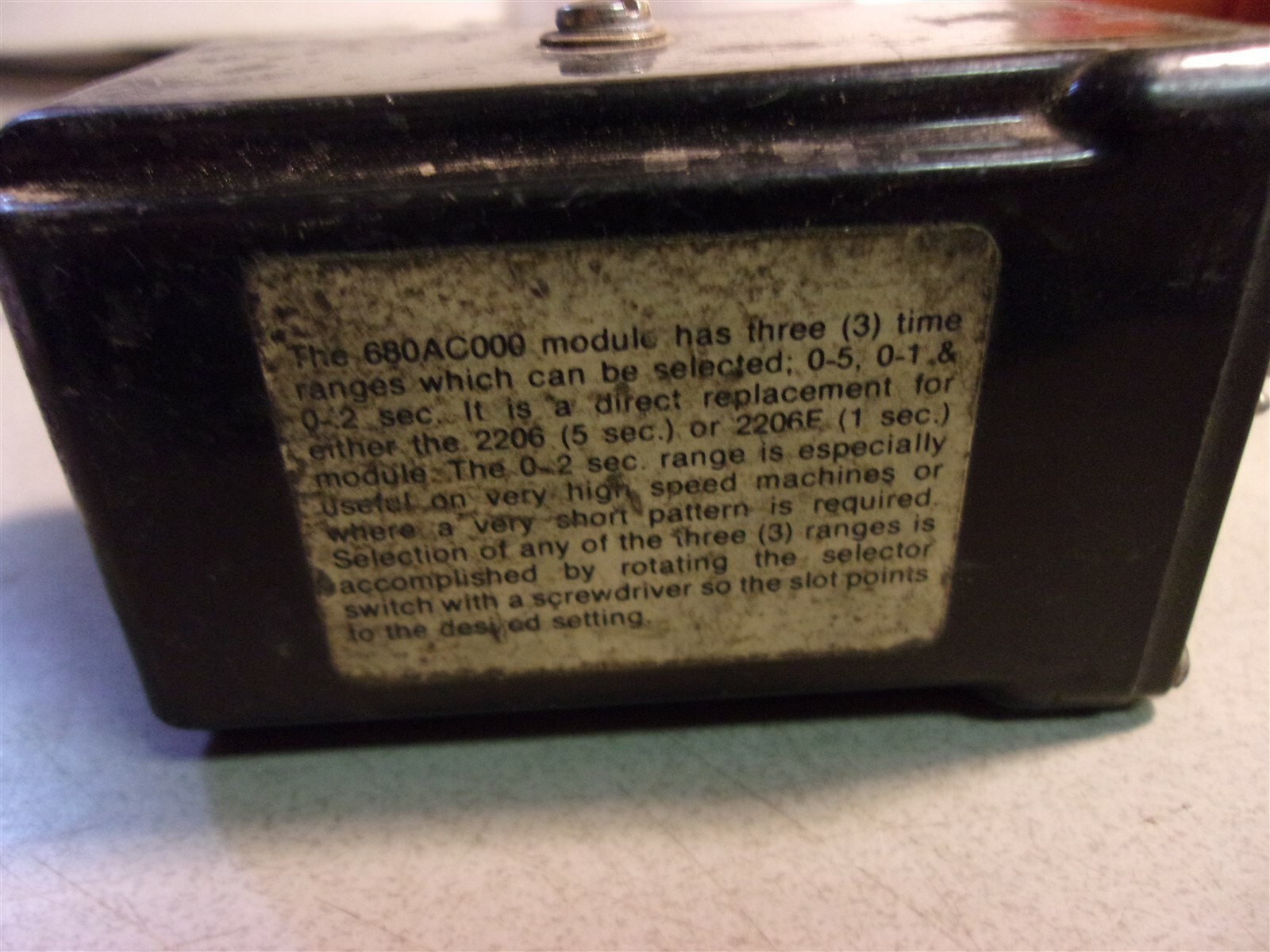 NEW Valco Time Delay Relay 680AC000 2489 *FREE SHIPPING*