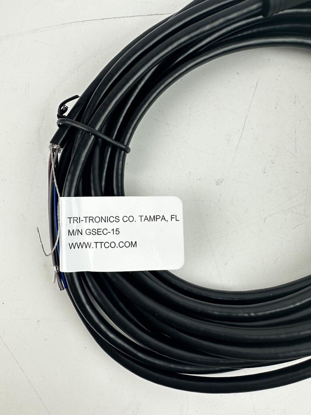 TRI-TRONICS 15FT M12 SHIELDED CABLE GSEC-15 *FREE SHIPPING*