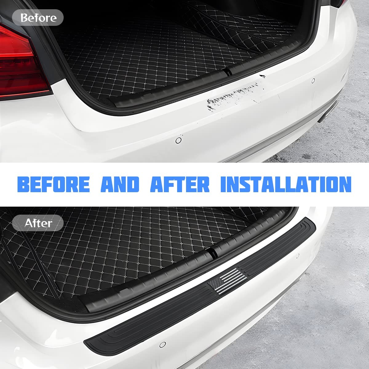 Car Rear Bumper Protector Guard, American Flag Anti-Scratch Door Entry Sill G…