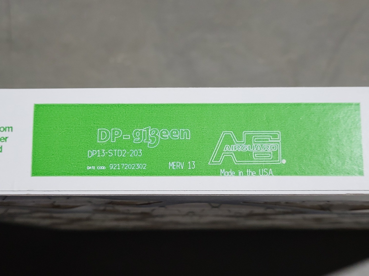 SURPLUS NEW AIRGUARD DP13-STD2-203 MERV 13 Extended Surface Pleated Filters
