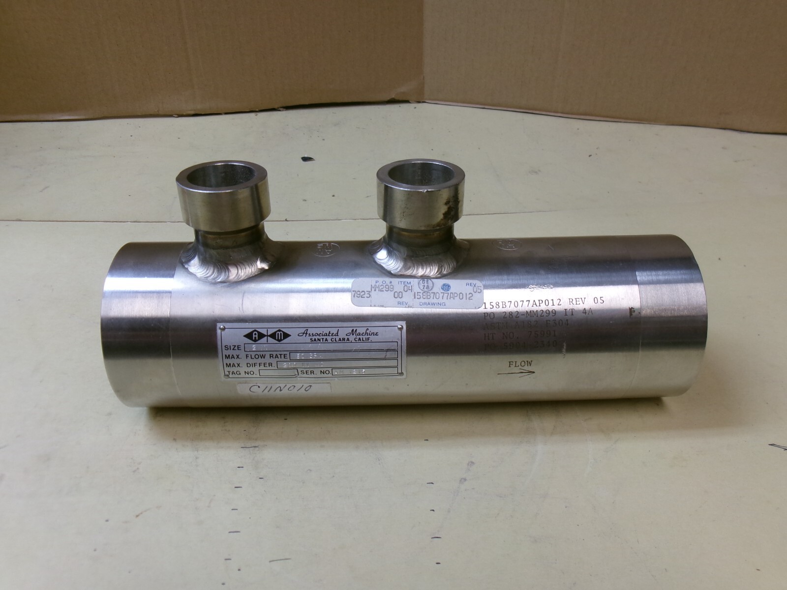 Associated Machine 158B7077AP012 Flow Control 2″ , 80 GPM , 200″ WC