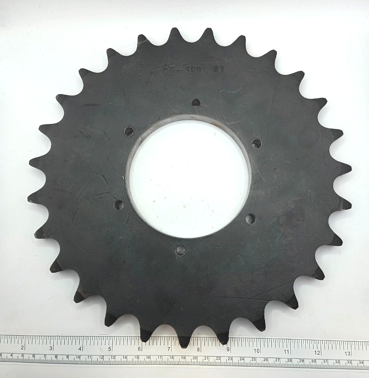 Martin 100 27 Single Roller Chain Sprocket QD Bushing 4-7/16″ Bore, 0714G