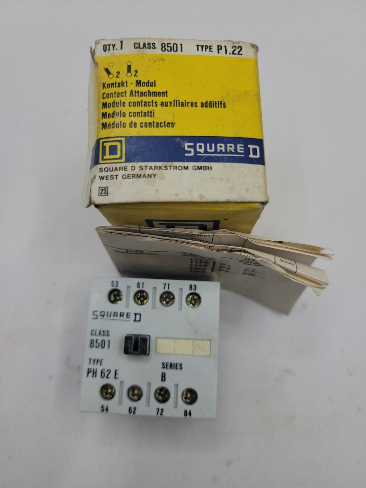 SCHNEIDER ELECTRIC 8501-P1.22 / 8501P122 (NEW OPEN BOX,