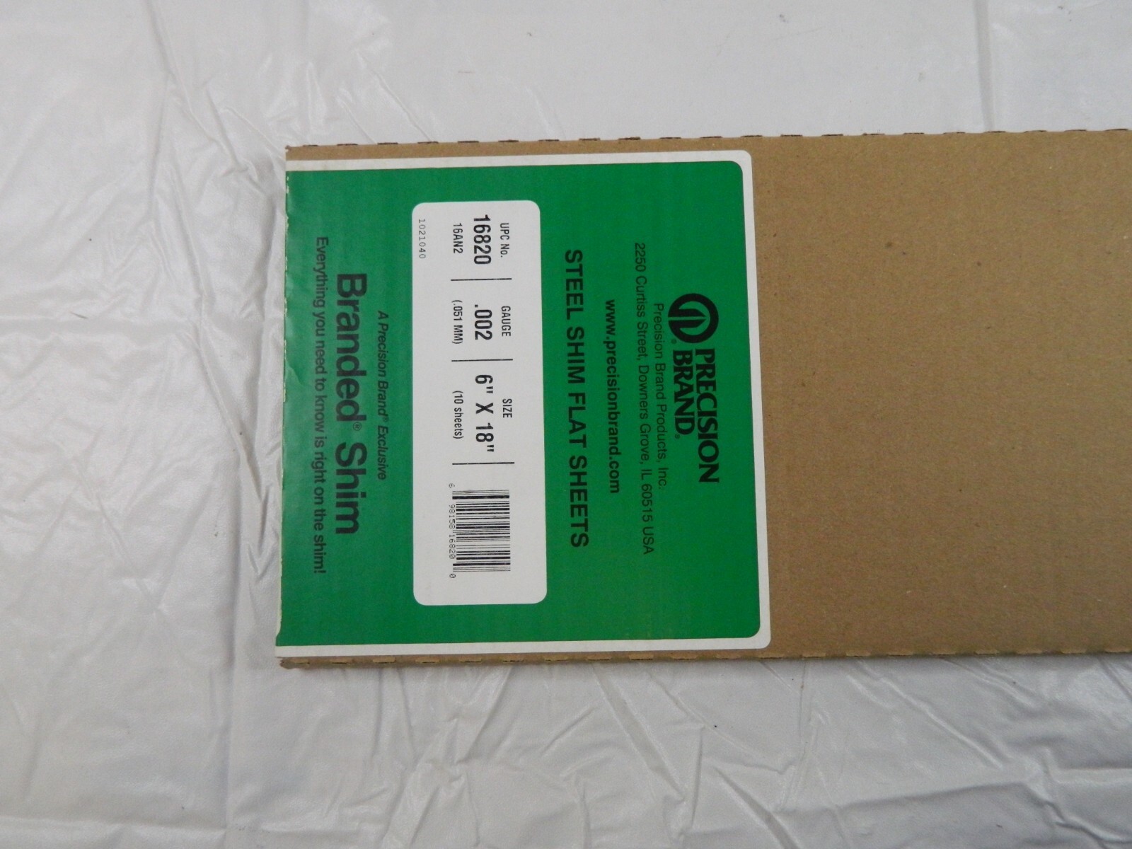 Shim Stock: 0.002” Thick, 18” Long, 10pk , 1008/1010 Low Carbon Steel 16820