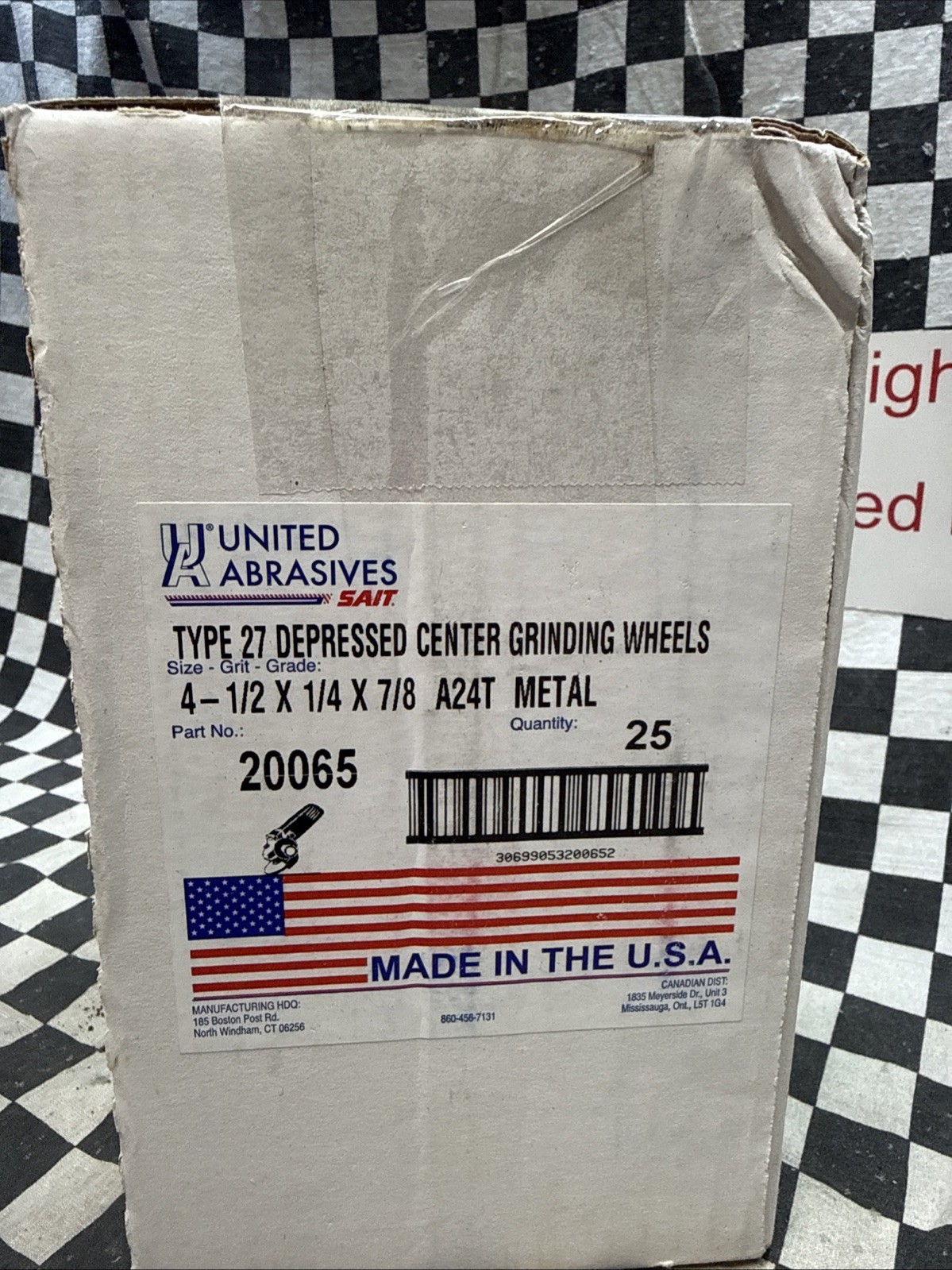 UNITED ABRASIVES 20065, Type 27 Depressed Center Grinding Wheels 25 PER PACK
