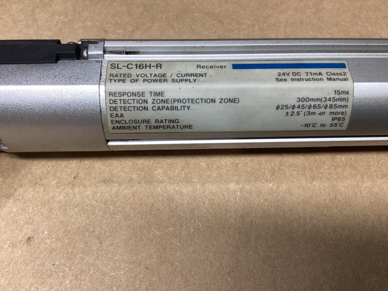 KEYENCE LIGHT CURTAIN RECEIVER SL-C16H-R 24Vdc 71mA #103L57