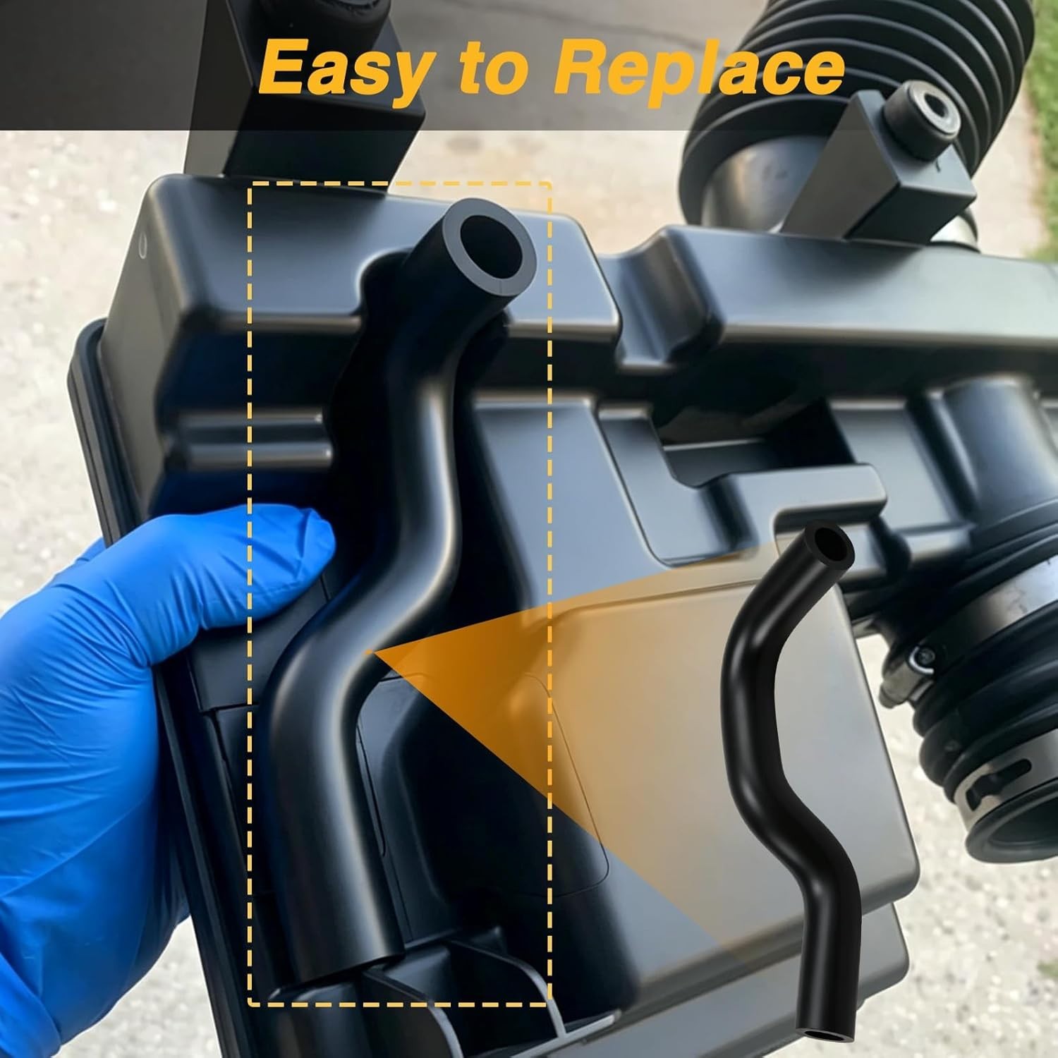 Improved Engine Crankcase Breather Hose,Double Layer Rubber Crank Ventilation PC