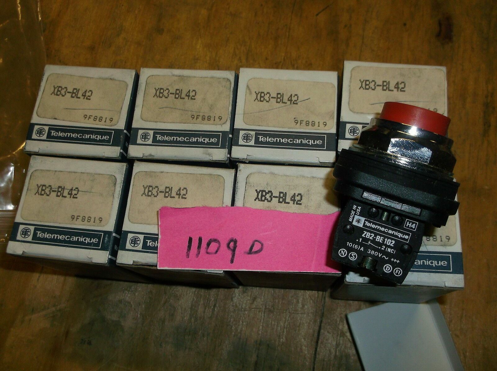 Telemecanique XB3-BL42 Extended Red Head Push Button 10A 380V Industrial Control