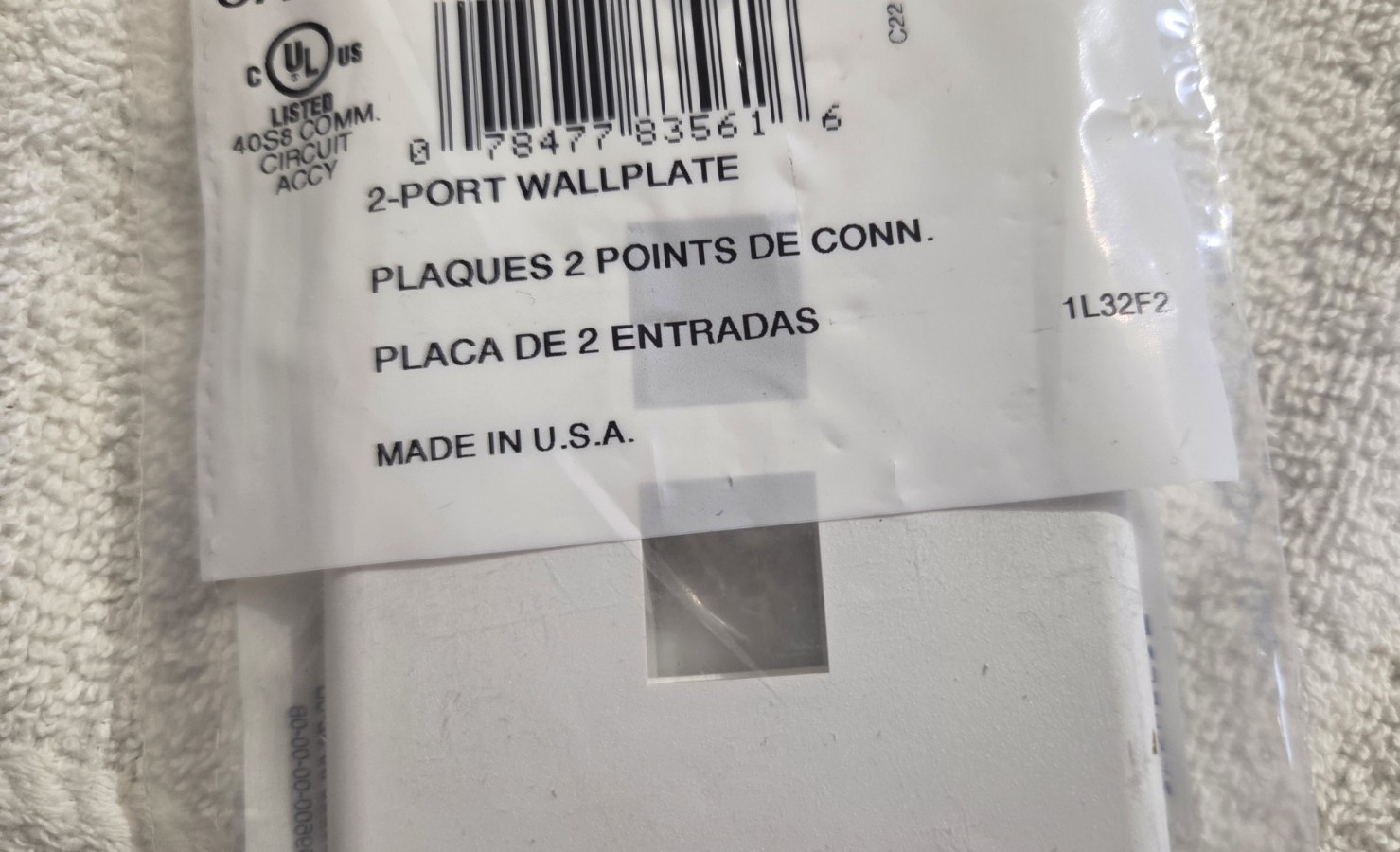 41080-2WP 2 Port Leviton Single-Gang QuickPort Wallplate White 16 PACK