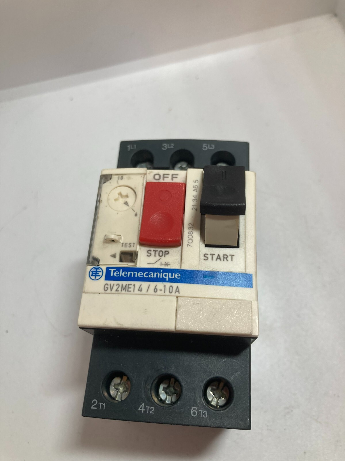 TELEMECANIQUE GV2ME14 MANUAL STARTER PROTECTOR 3 POLE 6-10A 690VAC 50/60HZ