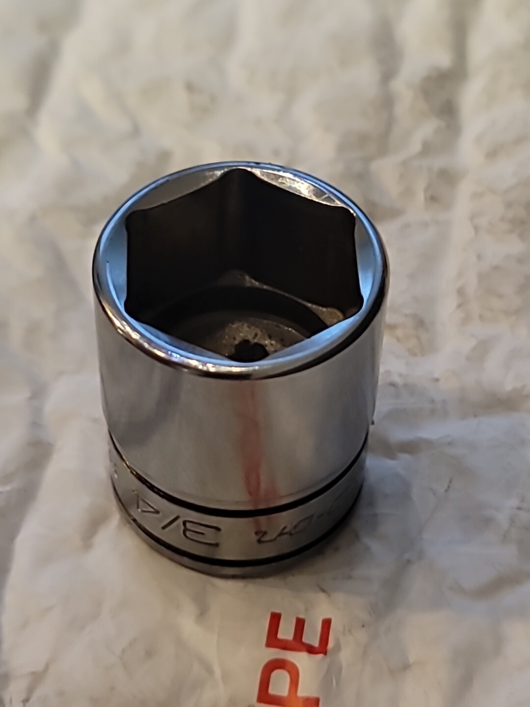 Snap-On FS241 3/4″ Size 3/8″ Drive shallow Chrome 6 point socket New