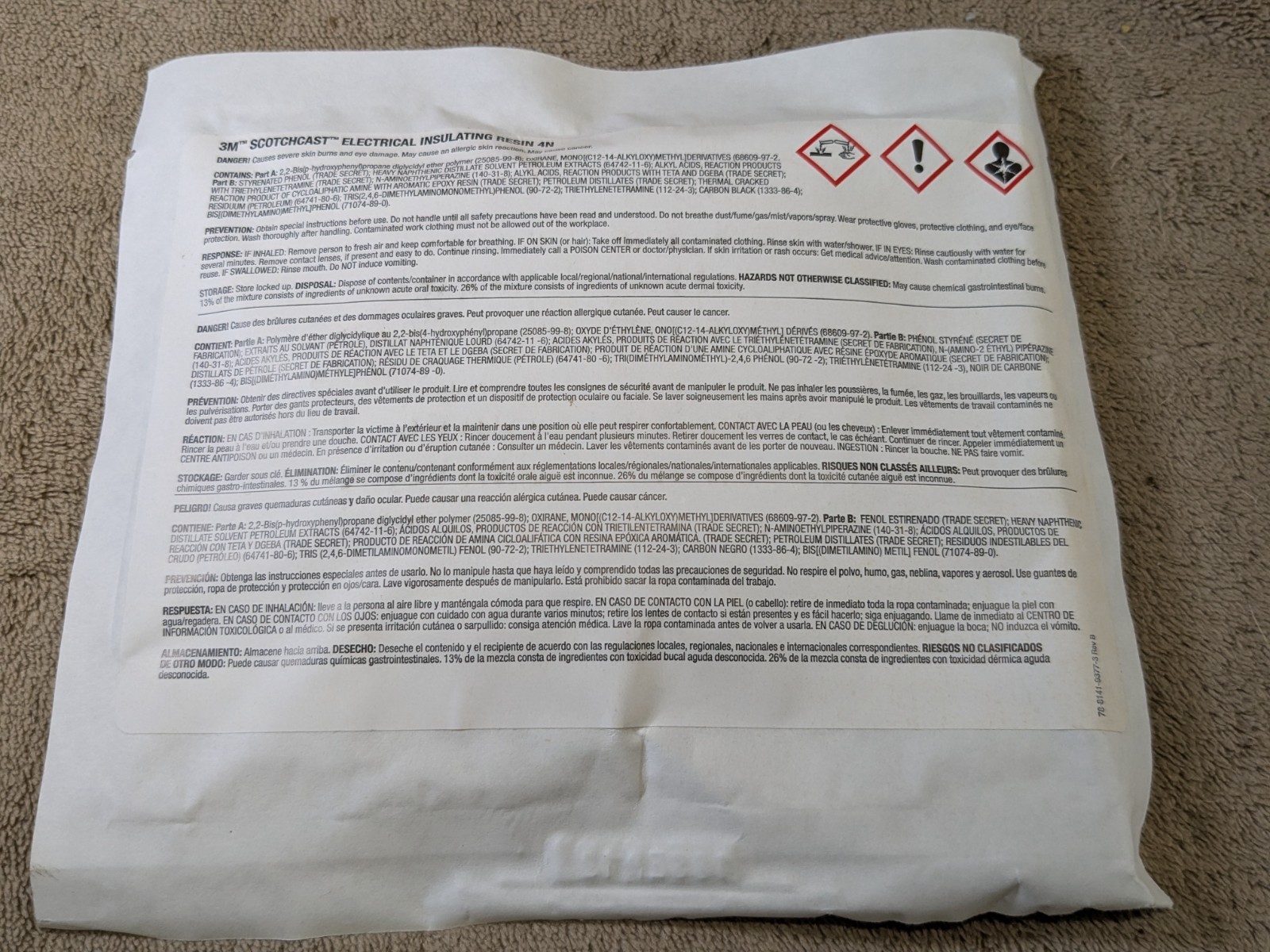 3M Scotchcast Electrical Insulating Resin 4N Size A Pack of 10 369N85