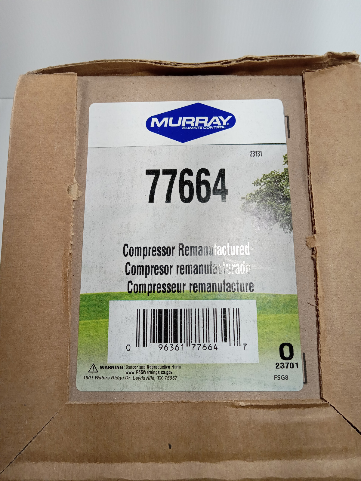 1 REMANUFACTURED MURRAY 77664 A/C COMPRESSOR ***MAKE OFFER***