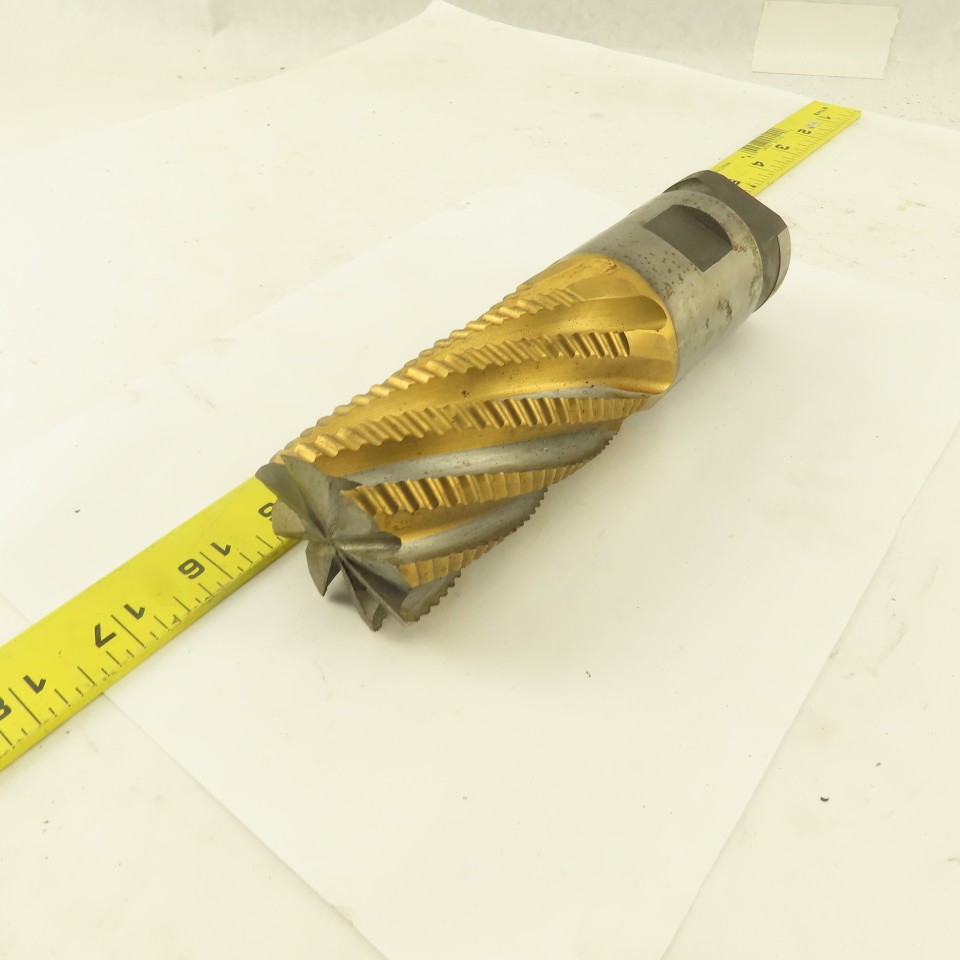 Niagara 2″ Dia. 8 Flute Twist TiN Coated Roughing End Mill Positiv-Lok Shank