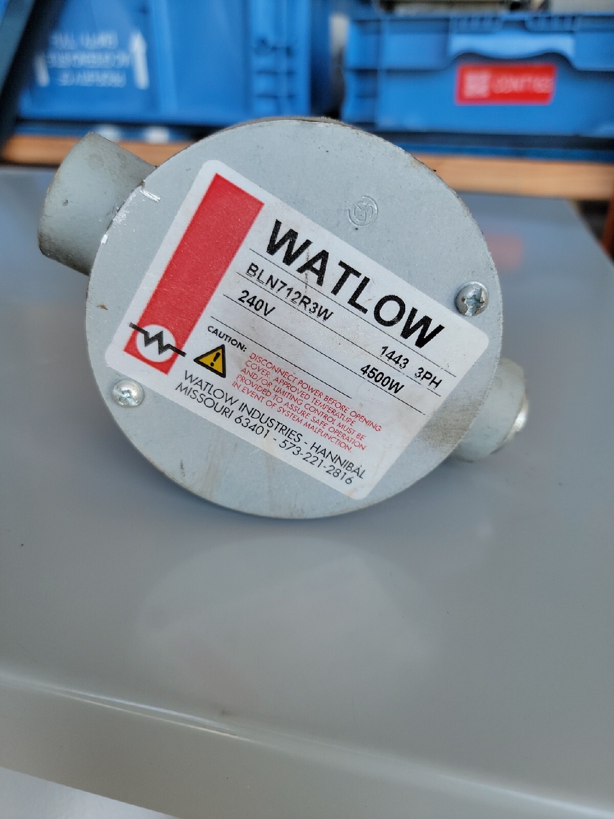 WATLOW BLN712R3W 4500W 3 PH 240V Heater