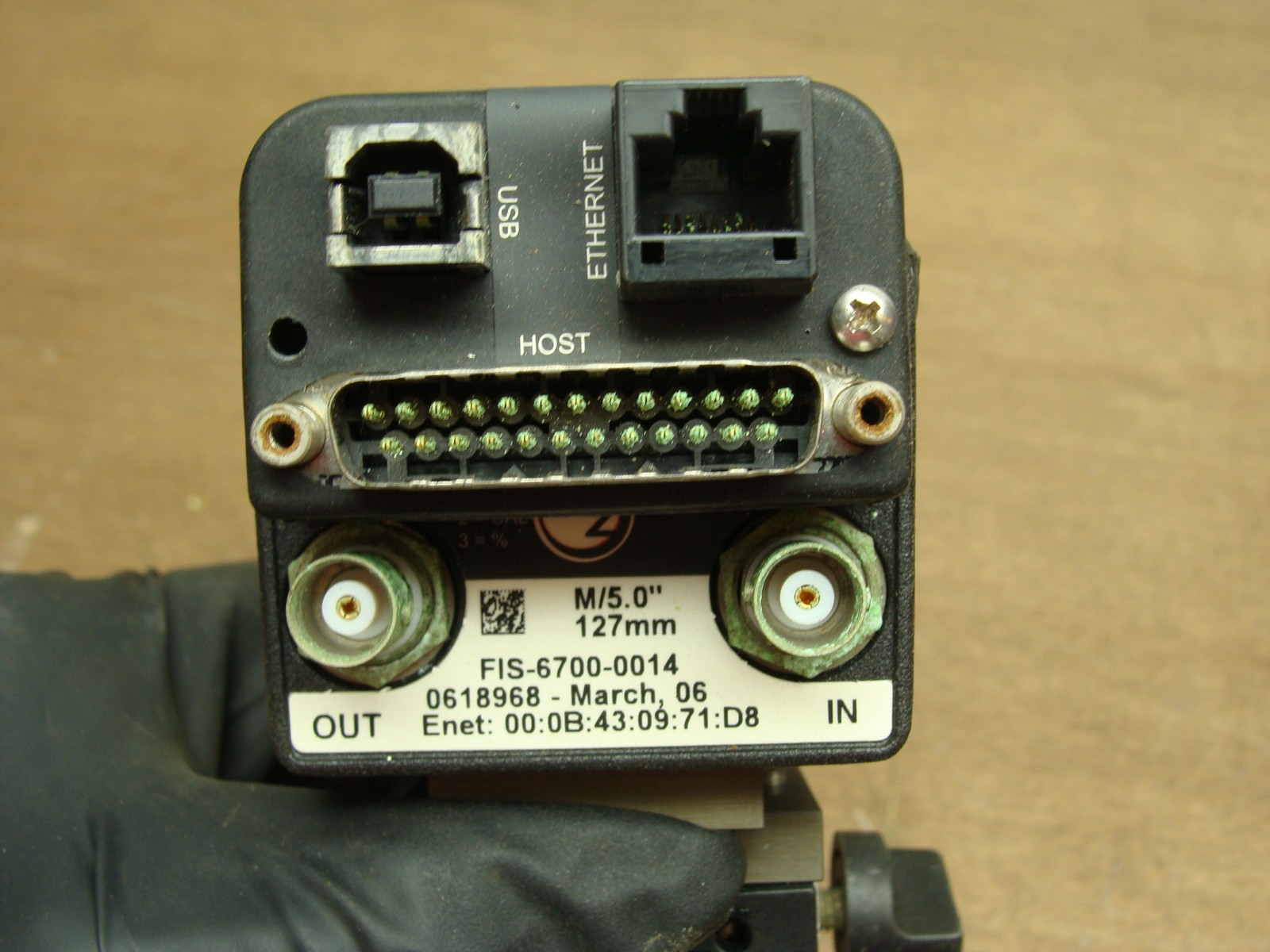 MICROSCAN EZ BARCODE SCANNER FIS-6700-0014 W/IGUS DRYLIN T LINEAR GUIDE BLOCK