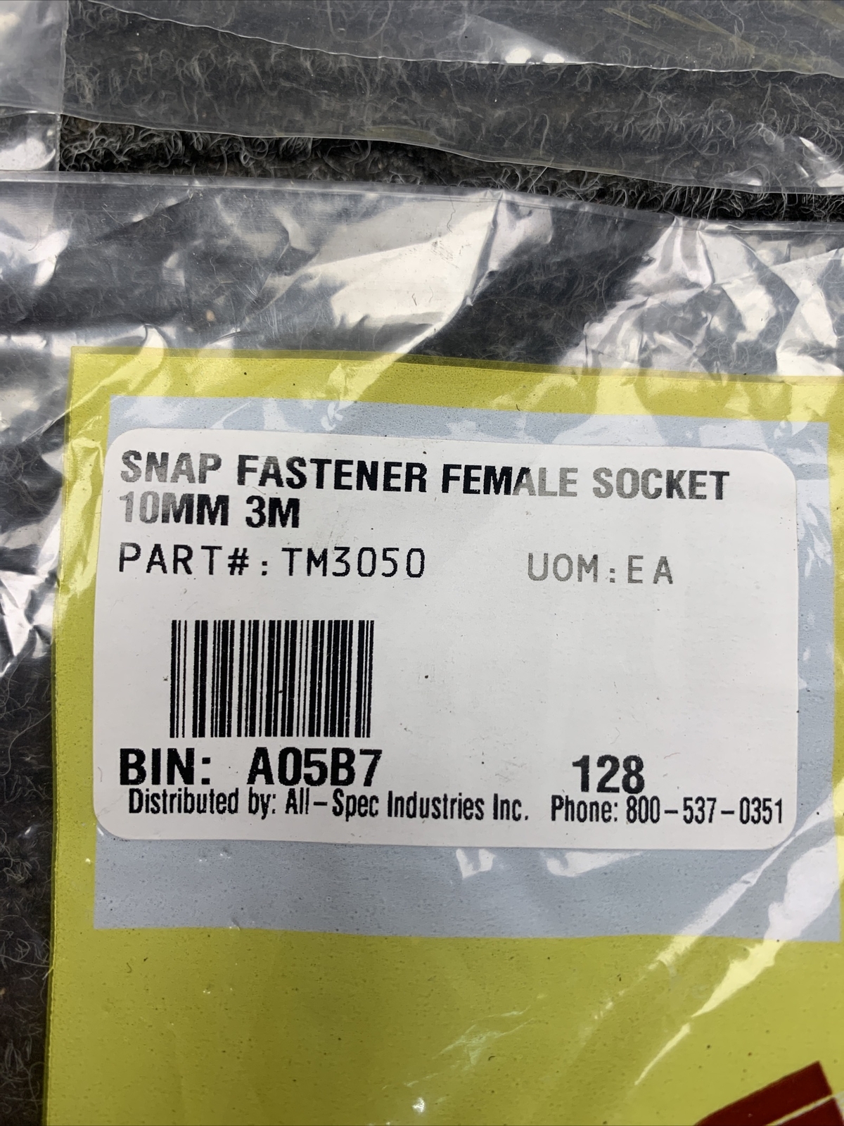 New lot of 4 ALL-SPEC TM3050 Snap Fastener Female Socke 10mm 3m