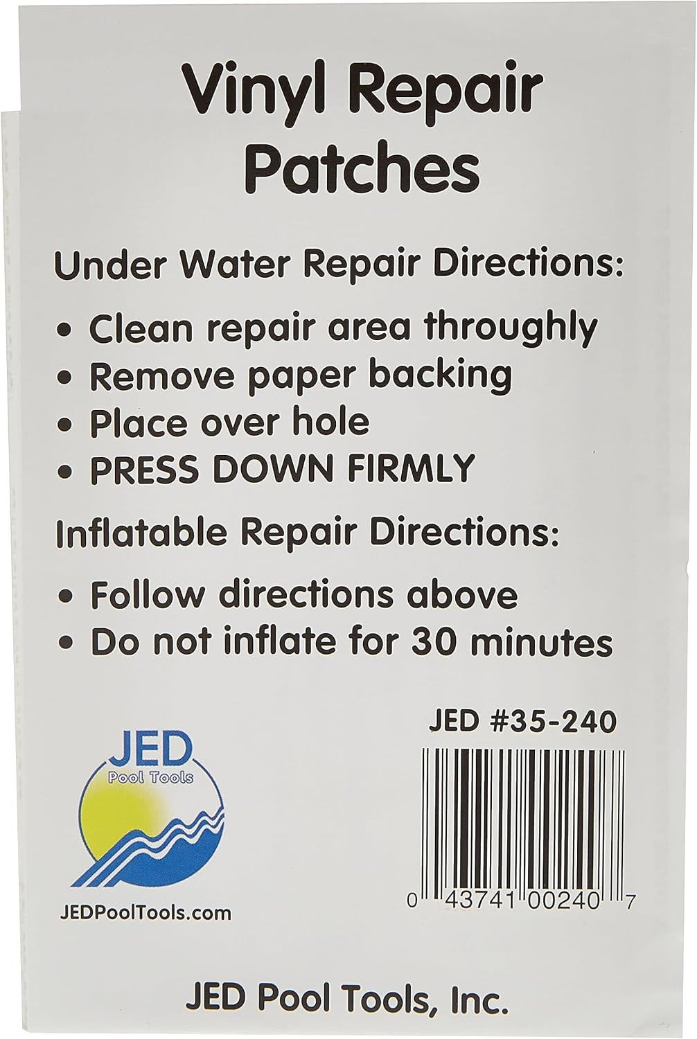 35-240 Pool and Spa Repair Patches, Self-Adhesive