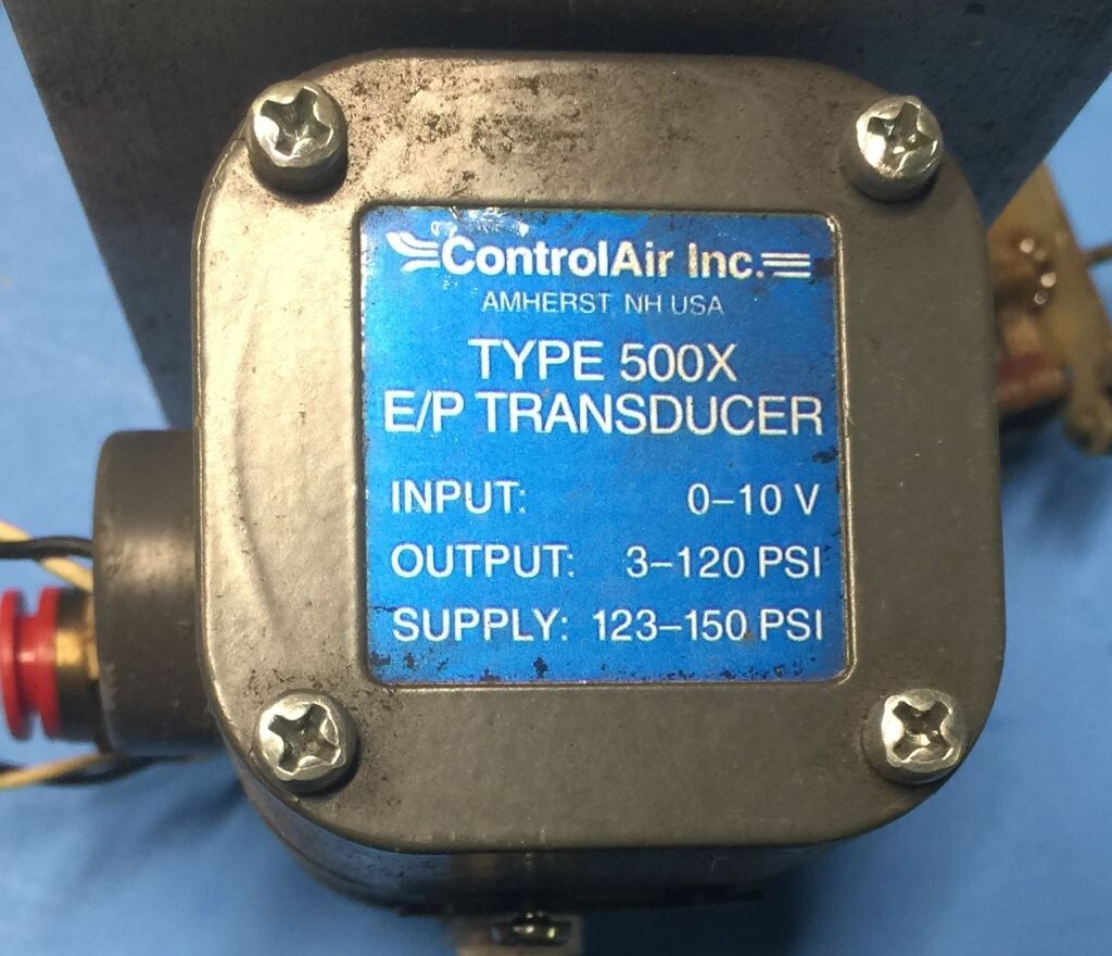 ControlAir 500X E/P Transducer Input 0-10V, Output 3-120 PSI Super Nice!