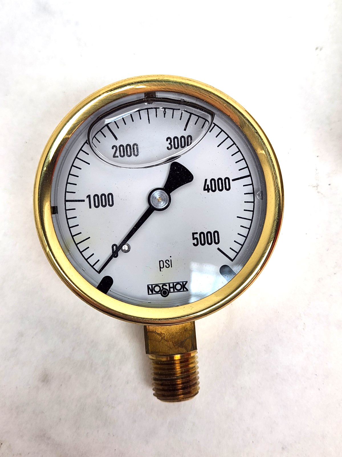 NEW NOSHOK 25-300-5000-PSI Pressure Gauge, Glycerin Filled, 1/4″ NPT Bottom