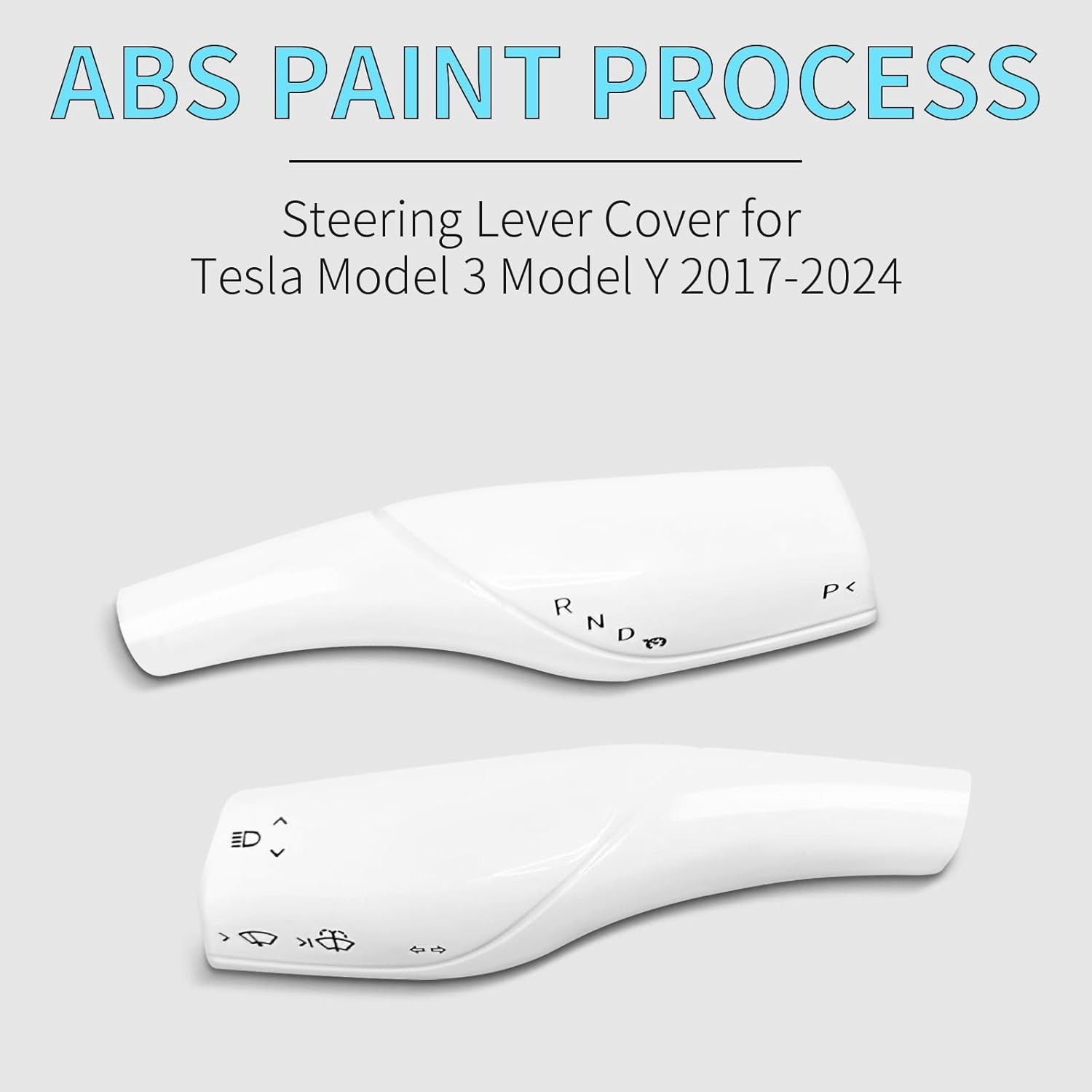 Steering Lever Cover for Tesla Model 3 Model Y 2017-2024, Carbon Fiber Pattern C