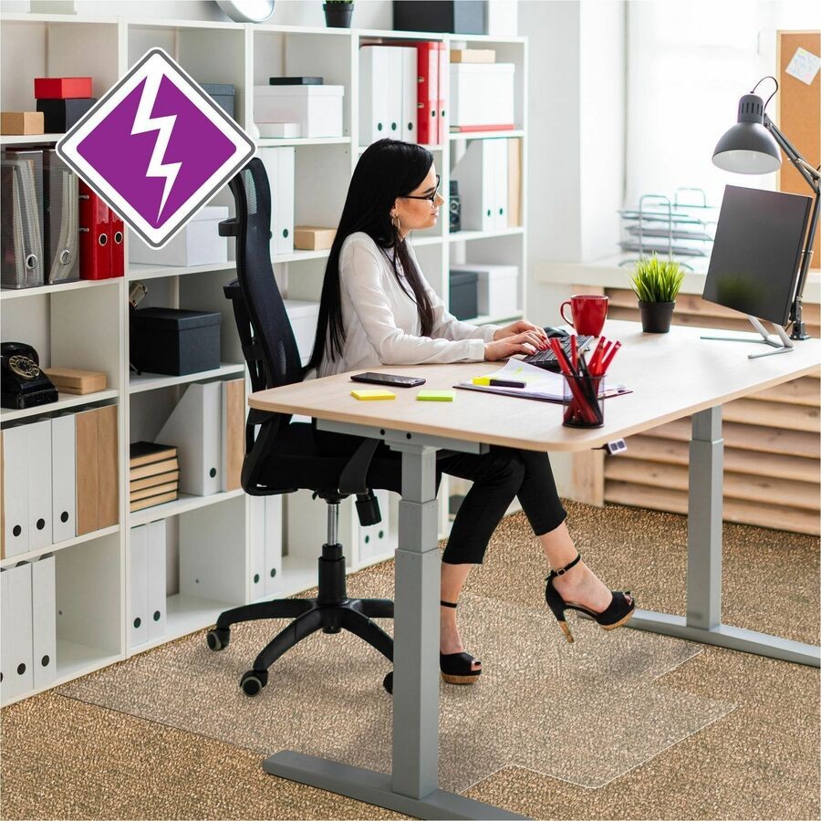Floortex 319226LV Advantagemat Anti-static Chair Mat 48x36in