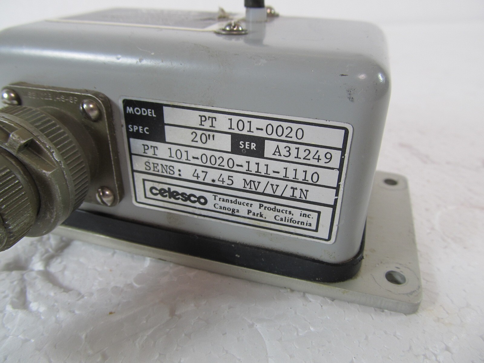 Celesco PT 101-0020-111-1110 Cable Extension Position Transducer