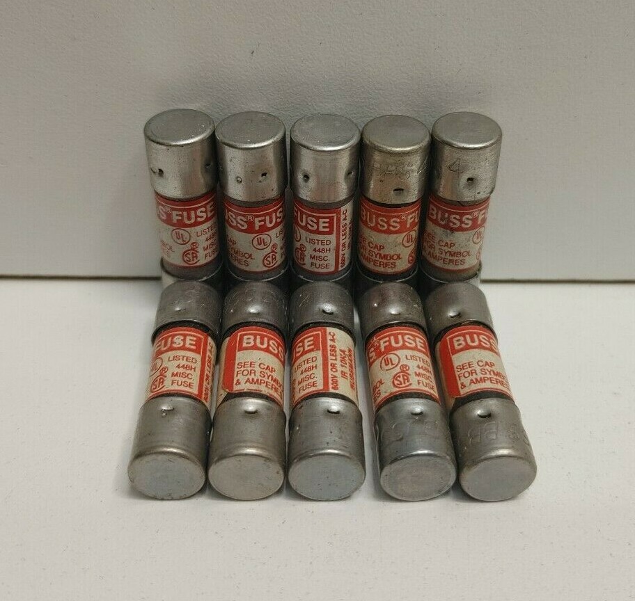 LOT OF 10 NEW OLD STOCK! BUSSMANN 4A 600V FUSES BBS-4