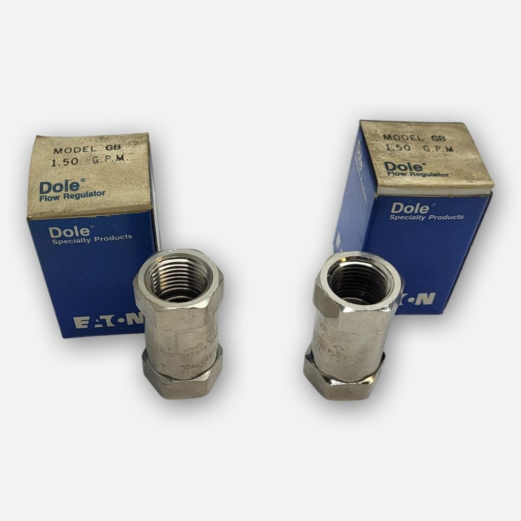 LOT OF 2 NEW EATON GB DOLE FLOW REGULATOR 1.50 GPM *READ*